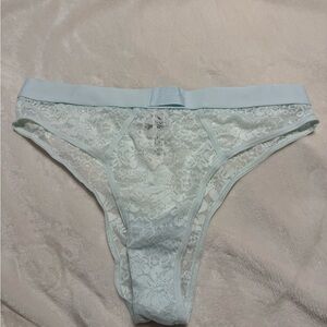 NWT PINK Victoria's Secret Soft Blue Lace Panty